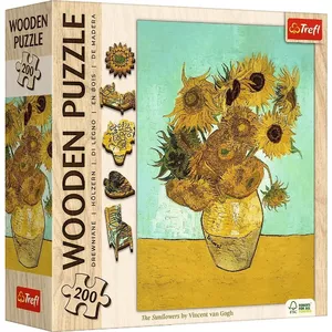 Puzle TREFL Koka puzle 200 daliņas Saulespuķes Vinsents van Gogs
