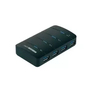 Renkforce 4 portu USB 3.0 centrmezgls melns (1005584)