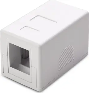 Wall mount box TECHLY 366327 for 1 Keystone module — RJ45/RJ11-12 compatible