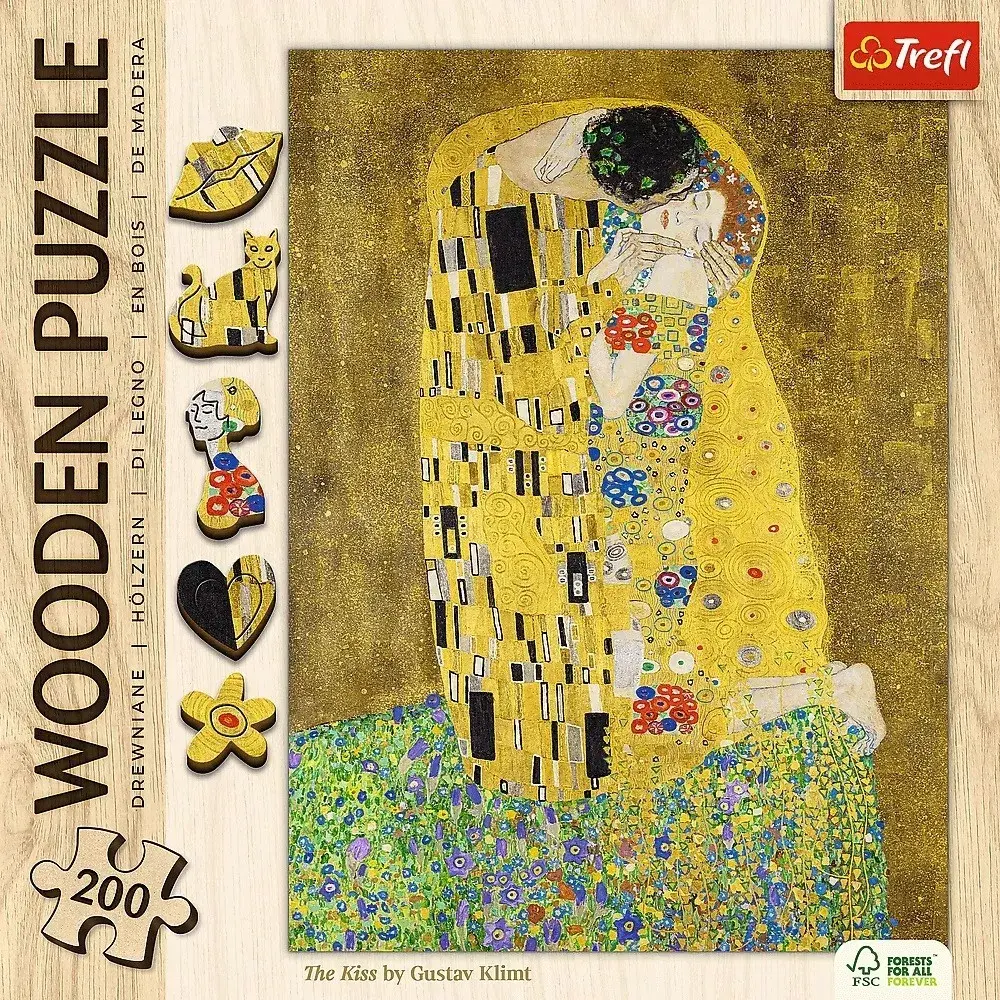 Koka puzle TREFL The Kiss Gustavs Klimts 200 Photo 4