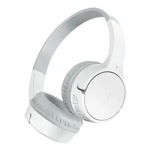 Belkin SoundForm Mini bezvadu galvas austiņas baltā krāsā AUD002BTWTV3 ar iebūvētu mikrofonu un USB Type-C savienojumu zvaniem un mūzikai