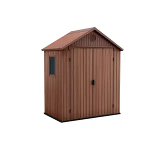 Āra noliktava Keter Darwin 6x4 brūna — 190 x 121 x 221 cm, sveķu dārza/instrumentu namiņš