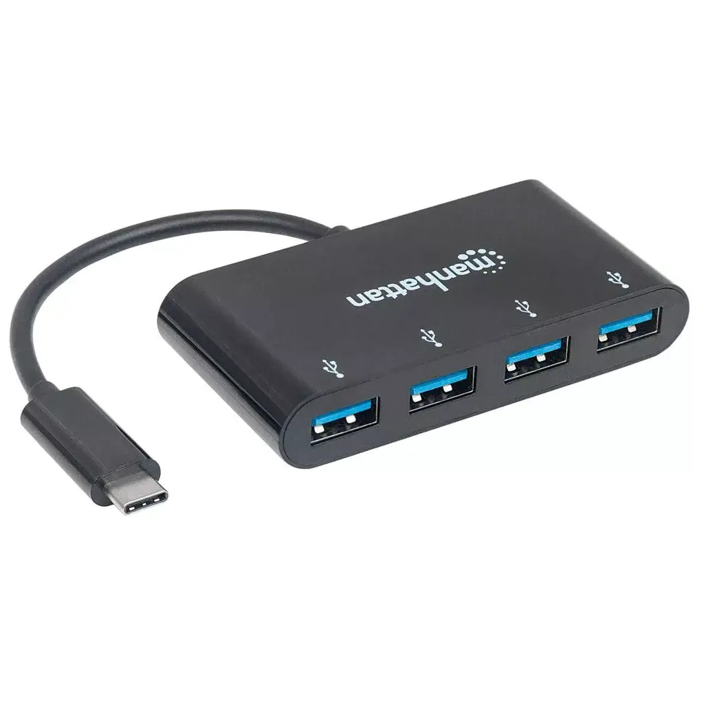 USB-C Doks Hubs Manhattan HB30C4AB Photo 2