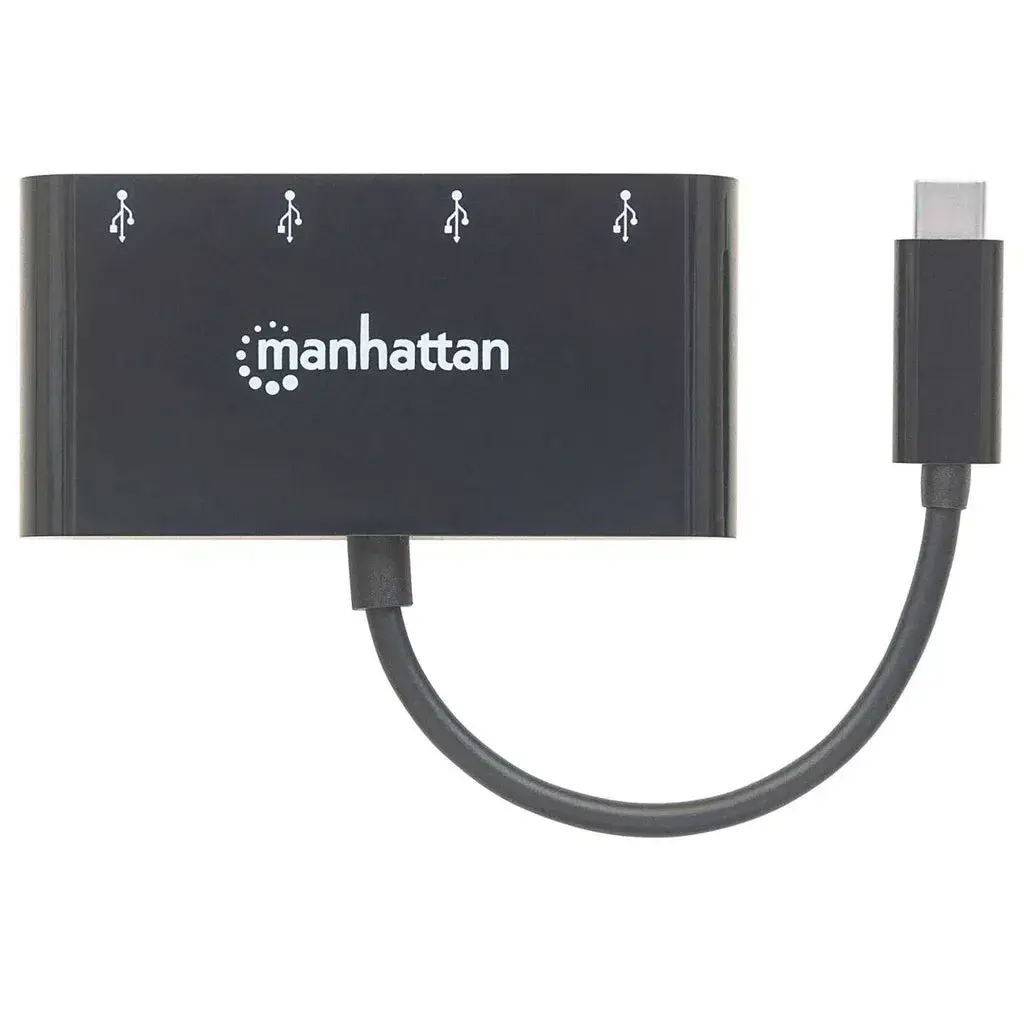 USB-C Doks Hubs Manhattan HB30C4AB Photo 4