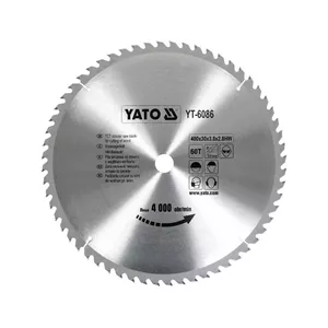 Circular saw blade YATO YT-6086 — 400 mm diameter, 30 mm bore, for wood and plastic