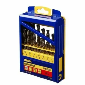 Drill bit set IRWIN 19 pcs HSS-CO 01-2569 — high-speed cobalt bits for metal