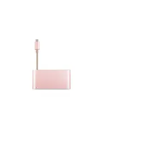 Laptop dock/port replicator Moshi 99MO084207 — USB‑C (USB 3.2 Gen 1) host, HDMI, Thunderbolt 3, USB‑A/USB‑C, Pink gold