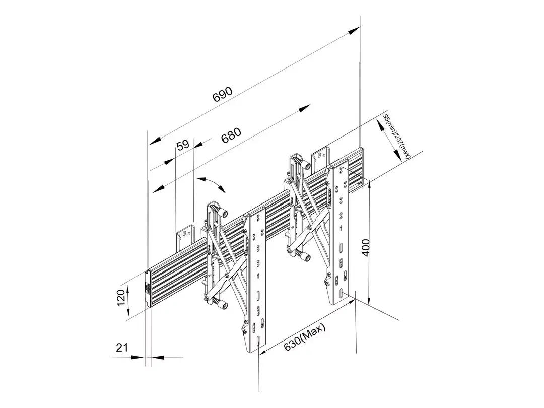 Sienas stiprinājums Multibrackets M Wallmount Pro MBW1U Photo 10