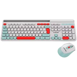 Canyon HSET-W5 Keyboard Mouse included Home/Office RF Wireless QWERTY US English White