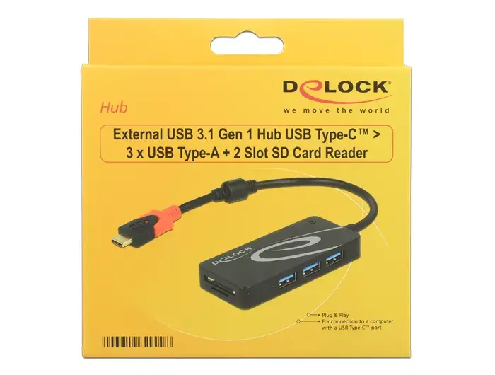 USB centrmezgls DeLOCK USB 3.0 Type-C 3 porti Photo 3