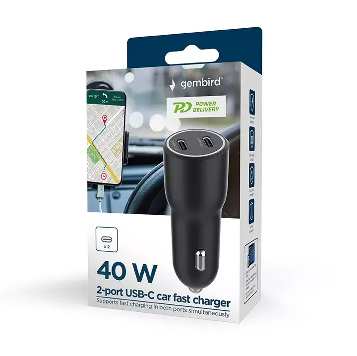 Mobile device charger Gembird TA-UC-C2PD40-CAR-01 Photo 9