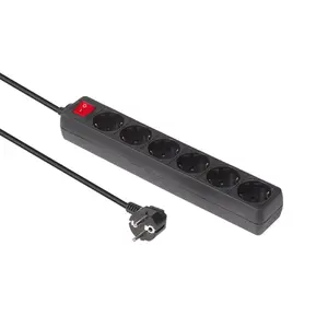 Jaudas pagarinātājs Microconnect MC-GRU00615BS 1.5m 6 kontaktligzdas iekštelpām melns