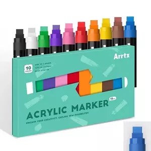Akrila marķieri Arrtx LC303656, 10 krāsas, smalki apaļie uzgaļi