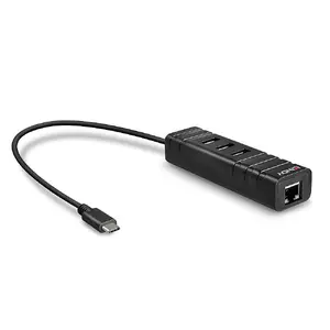 USB хаб Lindy USB 3.2 Type C Hub и Gigabit Ethernet Converter