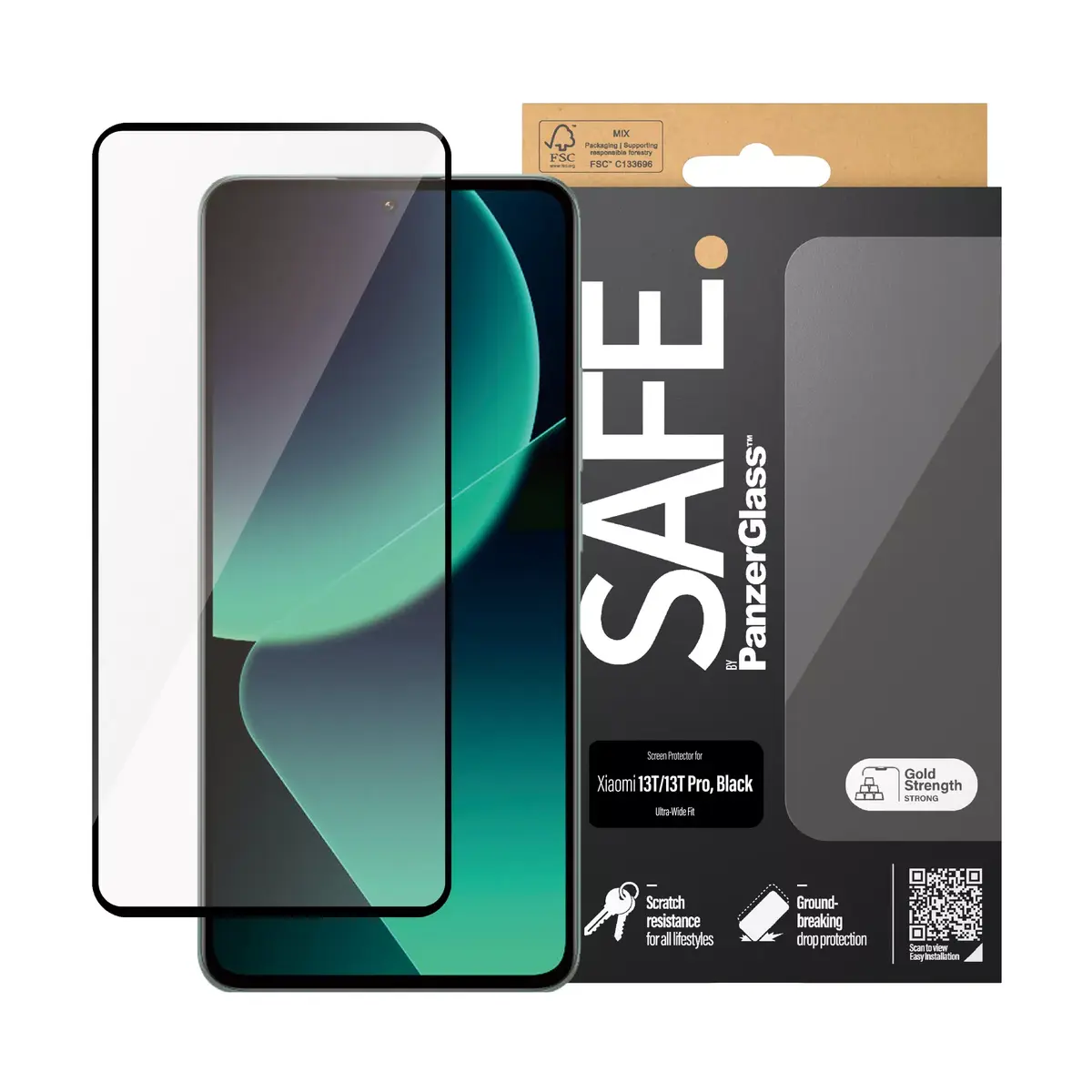 Защитное стекло PanzerGlass SAFE. by ® Xiaomi 13T 13T Pro Photo 2