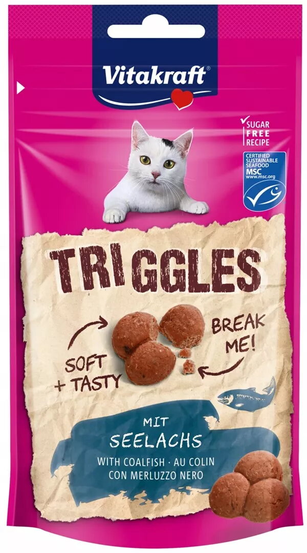 Kaķu našķis Vitakraft Triggles Coalfish 40