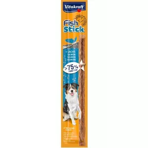 Лакомство для собак Vitakraft VITAKRAFT Fish Stick лосось 15 г, без сахара, без глютена, жевательное