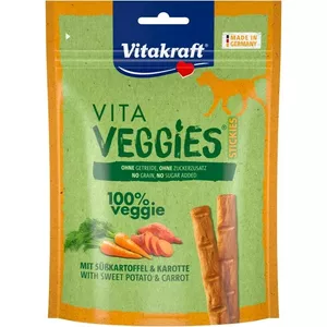 Gardumi suņiem un kaķiem Vitakraft Vita Veggies 58731 — burkāns un saldo kartupeli, 80 g, bez cukura, bez graudiem