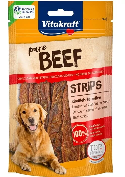 Suns cienasts Vitakraft Pure Beef Strips