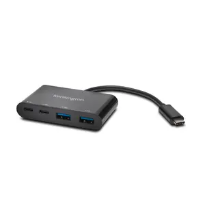 Kensington CH1000 4-портовый концентратор USB-C черного цвета со скоростью передачи данных 5000 Мбит/с для Windows, macOS и Chrome OS