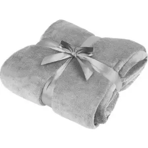Fleece Blanket TEESA TSA8902-1 200x220 cm Gray