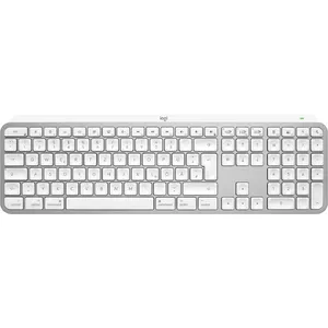 Logitech MX Keys S for Mac keyboard Office RF Wireless + Bluetooth QWERTZ German Aluminium White