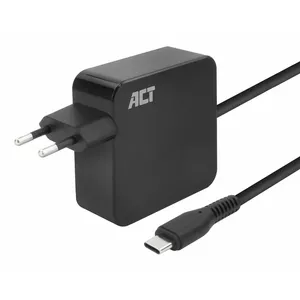 ACT USB-C Laptop Wall Charger 65W Power Delivery 2m Cable Black