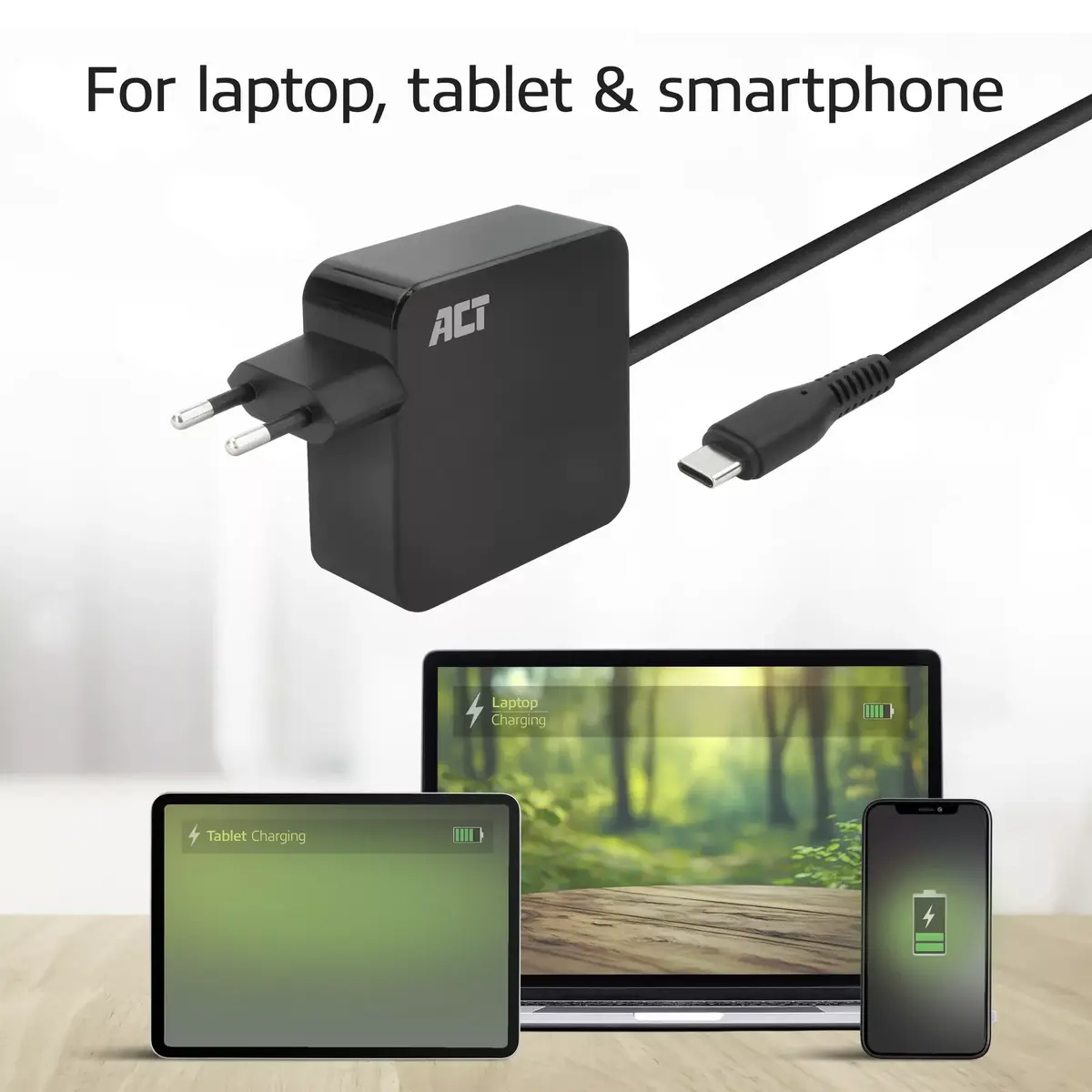 ACT USB-C Laptop Wall Charger 65W Photo 8