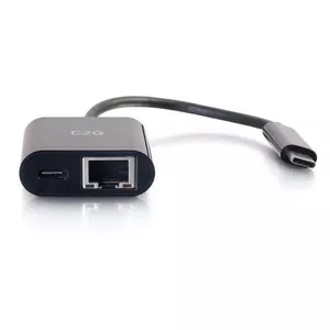 Сетевой адаптер Cables To Go USB C на Ethernet с Power Delivery, USB 3.2 Gen 1 Type-C, RJ-45, 60 Вт, чёрный