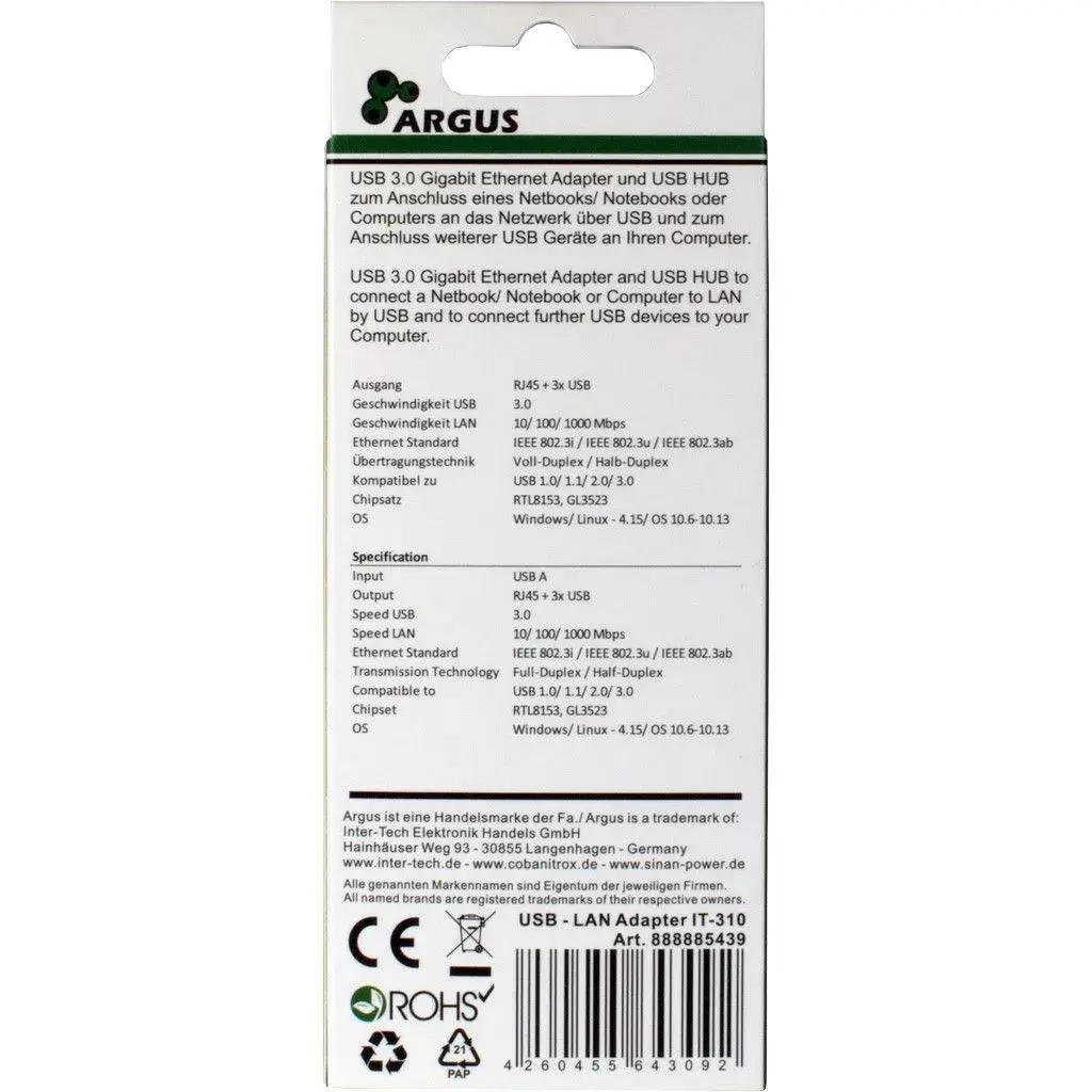 USB хаб Inter-Tech ARGUS IT-310 Photo 4