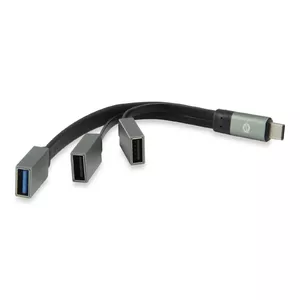 Conceptronic HUBBIES01G interfeisa centrmezgls USB 3.2 Gen 2 (3.1 Gen 2) Type-C 5000 Mbit/s Pelēks