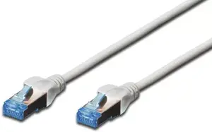 Network patch cable DIGITUS Cat5e F/UTP (FTP) with RJ-45 connectors, 0.25 m, grey