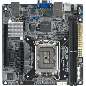 Mātesplate ASUS P13R-I Mini ITX, Intel C262 čipsēta, LGA 1700, DDR5, 2x DIMM, 64 GB, 6x SATA III, 3x RJ-45