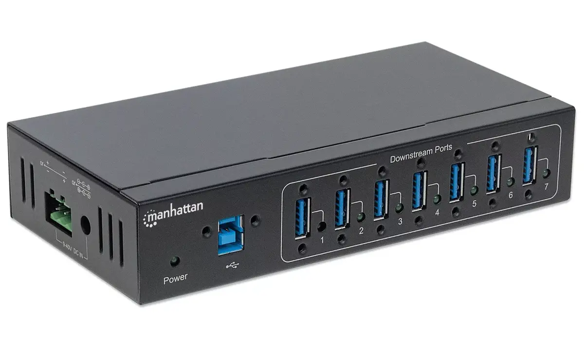 USB Хаб Manhattan USB-A 7-Port Industrial Photo 3