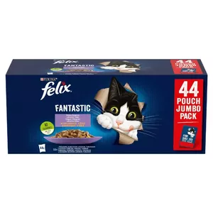 Влажный корм для кошек Purina Nestlé Felix Fantastic Mix в желе, мультипак 44 x 85 г, взрослым, без глютена