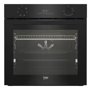 Электрический духовой шкаф Beko BBIE123001BD встроенный 72 л 2400 Вт черный с поворотным и сенсорным управлением, конвекцией, грилем и классом энергоэффективности А