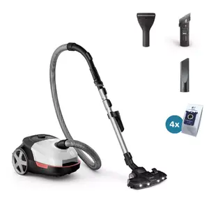 Cylinder vacuum Philips XD6122/12 – 900 W, 4 L dust bag, HEPA & Micro filters, 77 dB, for carpets and hard floors