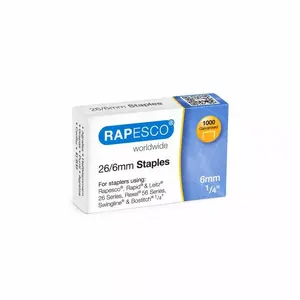 Пакет скоб Rapesco S11661Z3 1000 скоб Калибр 26/6 Длина ножки 6 мм