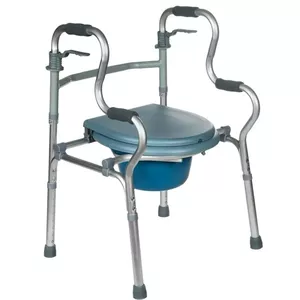 Rehabilitācijas rāmis REHA FUND RF-133 3in1, alumīnija/tērauda rāmis, regulējams augstums 81–99 cm, 2 riteņi, sēdeklis, max svars 100 kg