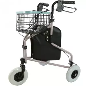 Trīsritenis atbalsta rāmis REHA FUND RF-611 Barcelona, tērauda rāmis, salokāms, regulējams augstums 82–97 cm, max slodze 110 kg, grozs