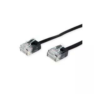 Networking cable ROLINE 21.15.2190 RJ-45 Cat6a 0.5m Black