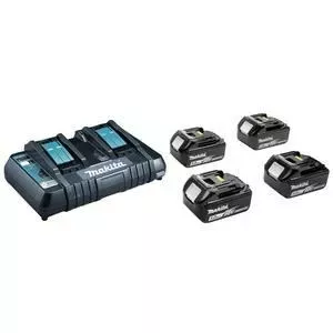 Комплект питания Makita 18V BL1850Bx4 DC18RD – 4 аккумулятора BL1850B 18В и двойная зарядная станция DC18RD