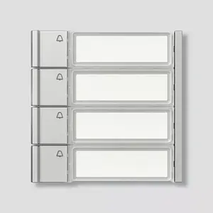 Siedle Call Button TM 700-4-0 SM silver-metallic — door intercom call button, surface-mount