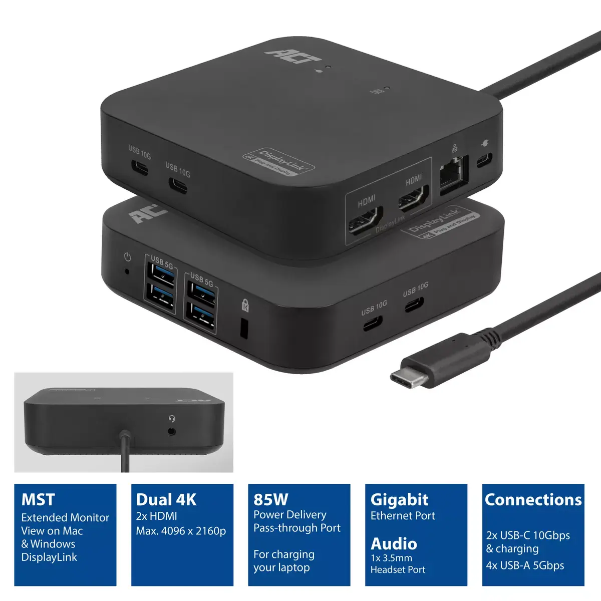 ACT USB-C dokstacija 4K Photo 6