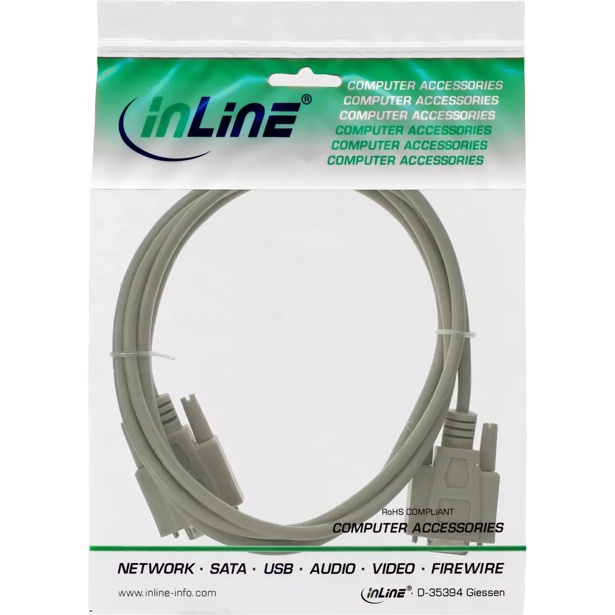 InLine Serial extension 9pin male/female 10m Photo 2