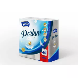 Toilet paper Grite Perlum 3-ply — 40 rolls, 116 sheets per roll, 13.92 m per roll