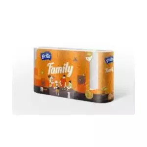 Kitchen towels Family Grite, 4 rolls, 2 layers, 83 sheets per roll