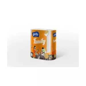 Kitchen rolls Family Grite 2-pack, 2-layer paper, 83 sheets per roll