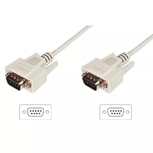 Кабель соединительный Digitus D-Sub9/M - D-Sub9/M 3м Бежевый