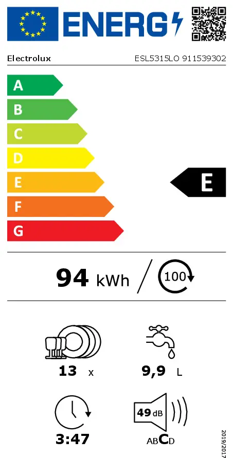 Electrolux ESL5315LO 911 539 302 Photo 3